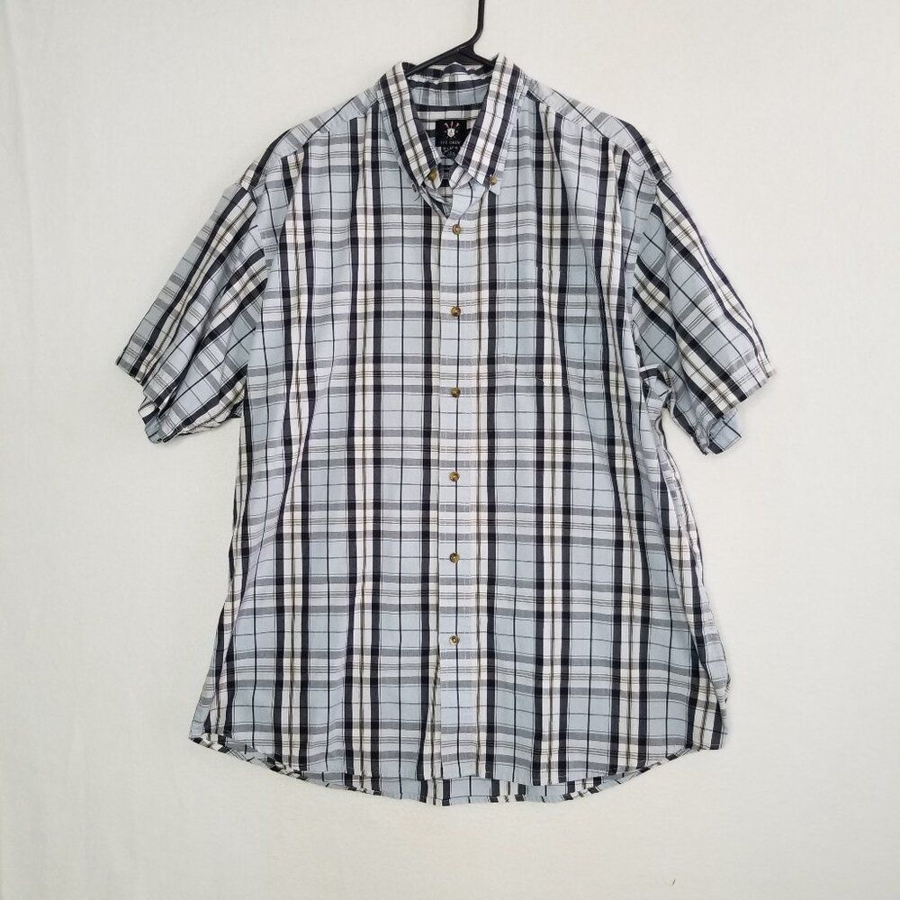 Ivy Crew Plaid Short Sleeve Button Shirt Men's XL